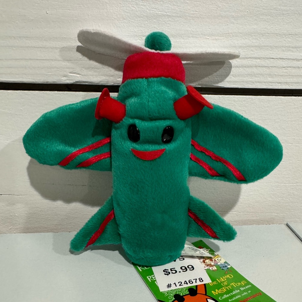 CVS 1999 Rare Rudolph The Red Nosed Reindeer Green Plane Plush With Tag